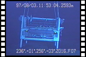 東太平洋海膨にてシャトルエレベーターによる機材の設置回収を初めて実施 第386潜航 1997年8月3日